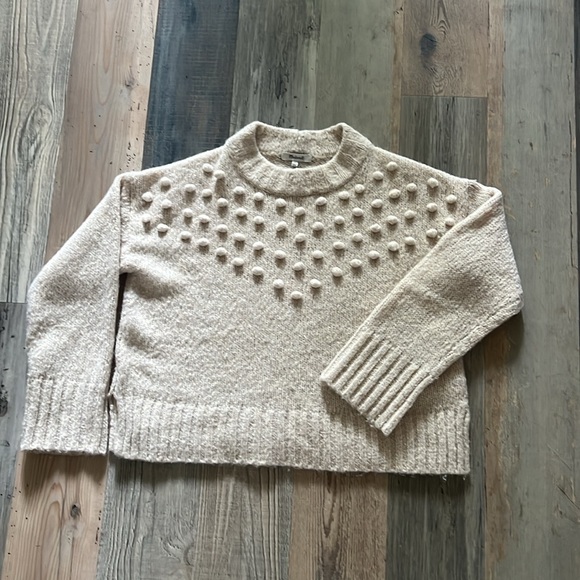 Madewell Placed Bobble Mockneck Sweater Size: XXS (Relaxed Fit) - Picture 3 of 16